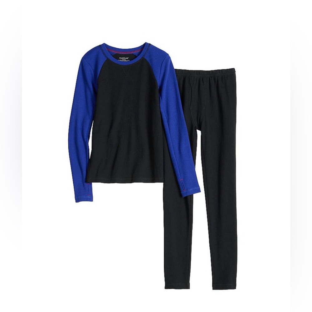 Cuddl Duds Kids Base-layers in Black and Blue